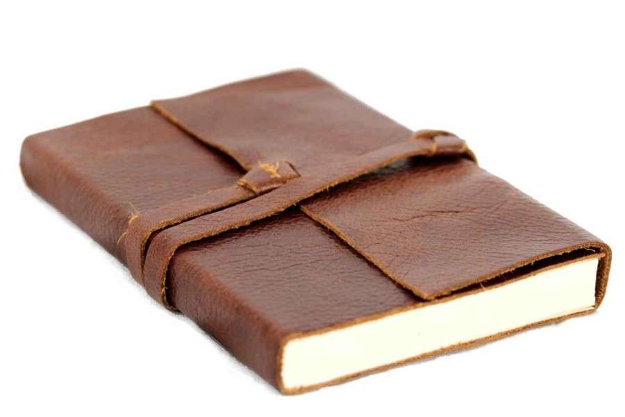 Carnet voyage cuir marron brun