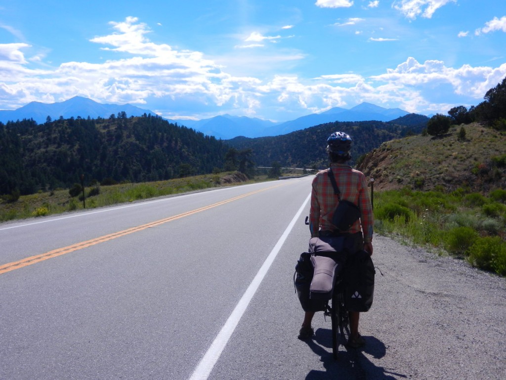Sur la route à vélo