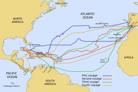 carte des voyages damerigo vespucci